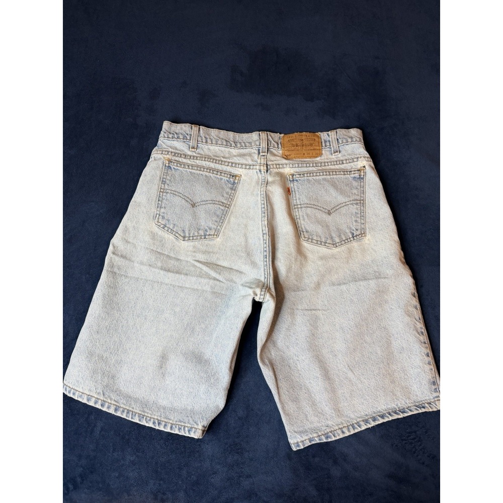 Vtg 90s Levis 550 Orange Tab Shorts Mens 34 Light Wash Relaxed Fit Denim